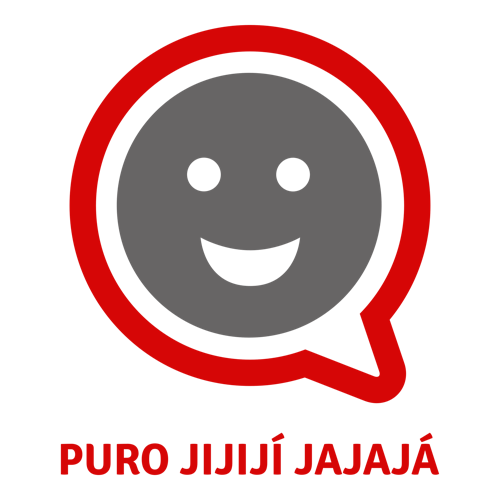 Logo para podcast llamado Puro Jijijí Jajajá.