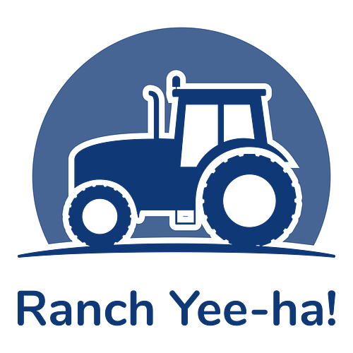 Un logo de ferme pour une entreprise appelée Ranch Yee-Ha!