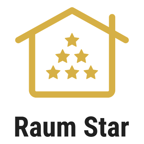Ein Logo für einen Dekoladen namens Raum Star.