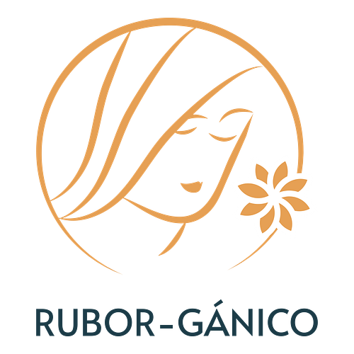Logo para negocios de belleza de una empresa llamada Rubor-Gánico.