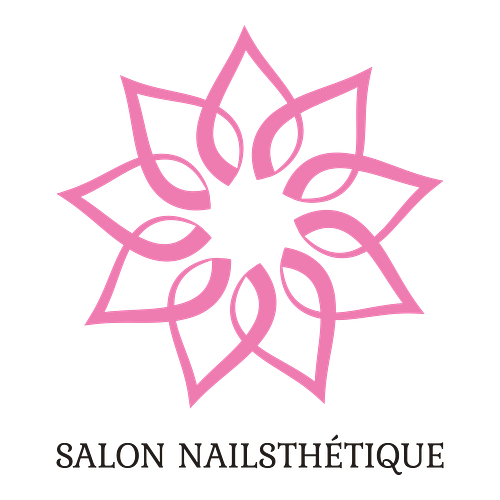 Un logo d'onglerie pour une entreprise appelée Salon Nailsthétique.