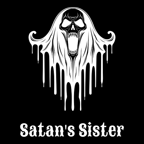 Random logo for a business called Satan's Sister.