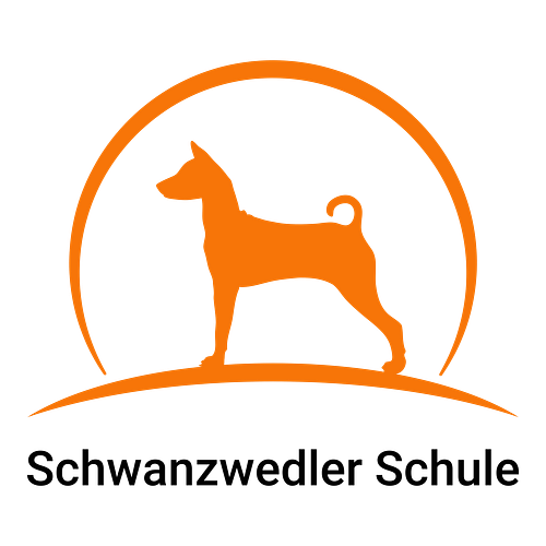 Ein Logo für eine Hundeschule namens Schwanzwedler Schule.