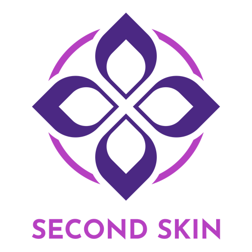 Un logo de cosmétique pour une entreprise appelée Second Skin.