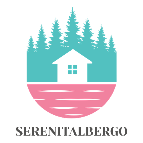 Un logo per un bed and breakfast che si chiama Serenitalbergo.