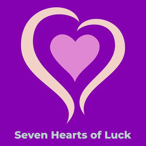 Lucky logo for a business called Seven Hearts of Luck.