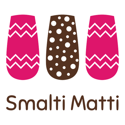 Un logo per un salone per le unghie che si chiama Smalti Matti.