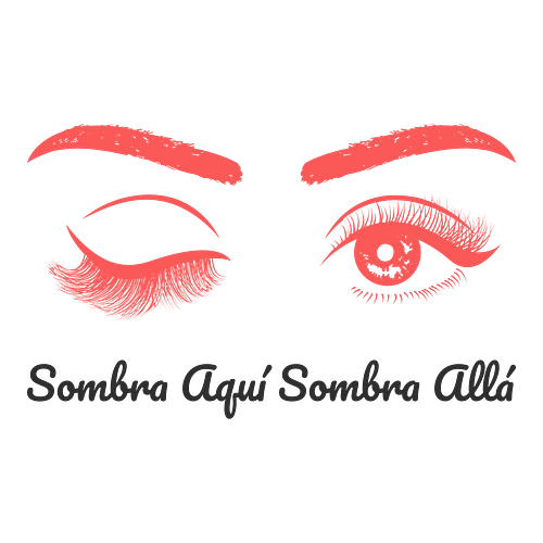 Logo para negocios de belleza de una empresa llamada Sombra Aquí Sombra Allá.