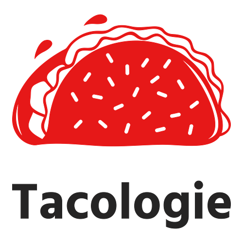 Un logo de restaurant de  fast-food pour une entreprise appelée Tacologie.