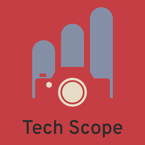 Electronics logo for a business called Tech Scope.