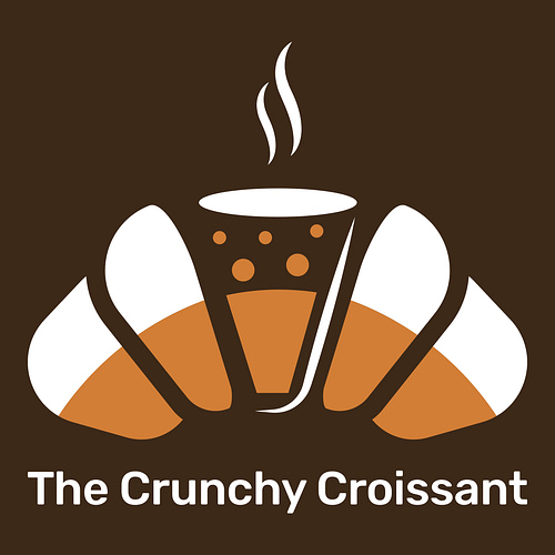 Random logo for a business called The Crunchy Croissant.