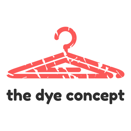 Tie-dye logo for a business called The Dye Concept.
