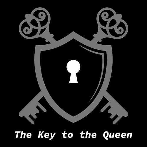Lucky logo for a business called The Key to the Queen.