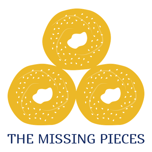 Logos para negocios de donas para un negocio de donas llamado "The Missing Pieces".