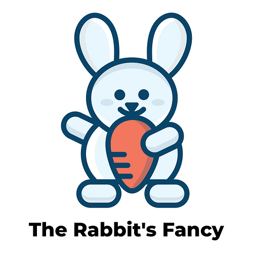Lucky logo for a business called The Rabbit's Fancy.