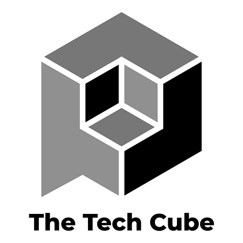 Electronics logo for a business called The Tech Cube.