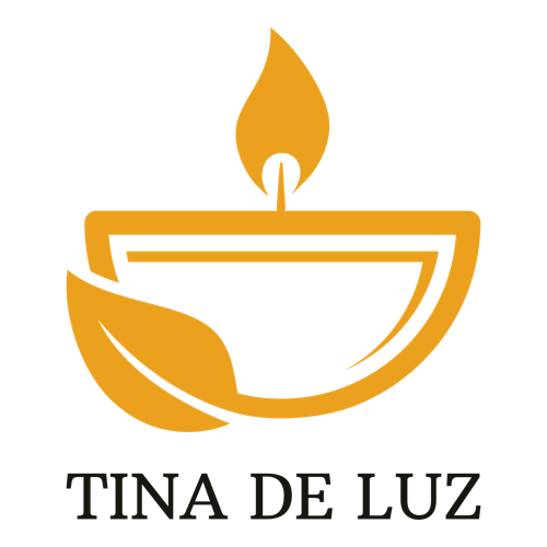 Logo para velas de una empresa llamada Tina de Luz.