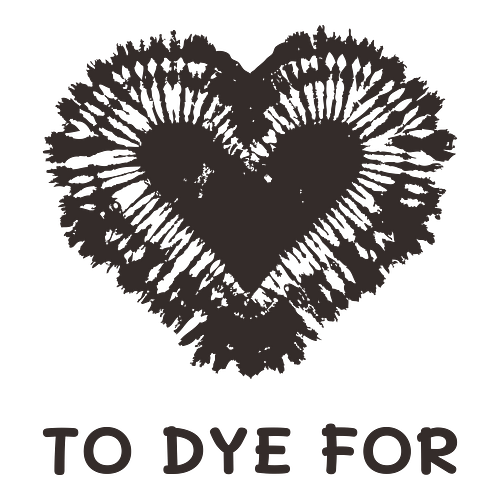Tie-dye logo for a business called To Dye For.