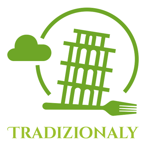 Un logo per un ristorante italiano che si chiama Tradizionaly.