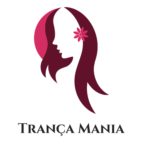 Logotipo para um serviço de tranças de cabelo chamado Trança Mania.