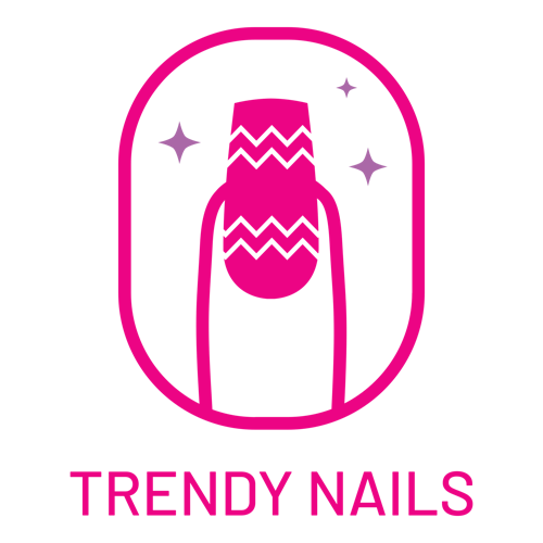 Logo de un salón de uñas llamado "Trendy Nails".