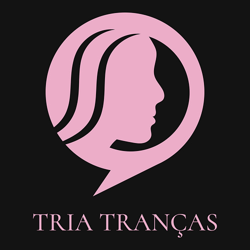 Logotipo para um serviço de tranças de cabelo chamado Tria Tranças.
