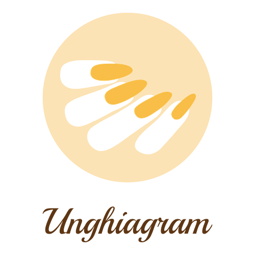 Un logo per un salone per le unghie che si chiama Unghiagram.