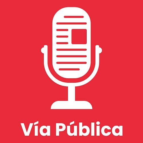 Logo para podcast llamado Vía Pública.