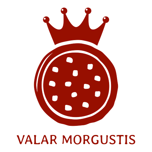 Un logo per un ristorante che si chiama Valar Morgustis.
