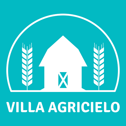 Un logo a tema agricoltura per un'azienda che si chiama Villa Agricielo.