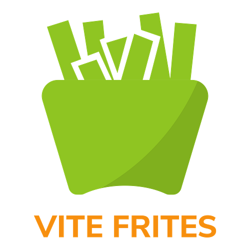 Un logo de restaurant de fast-food pour une entreprise appelée Vite Frites.