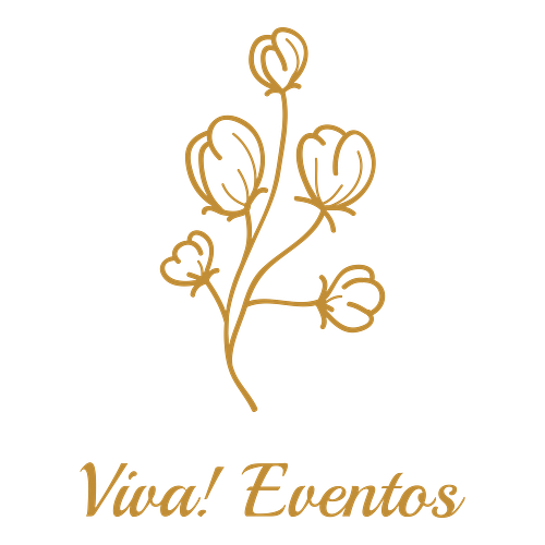 Logotipo para um espaço para eventos chamado Viva! Eventos.