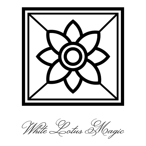 Lucky logo for a business called White Lotus Magic.