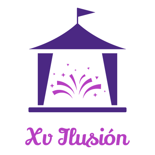 Logo para un negocio de decoraciones para fiestas llamado "XV Ilusión".