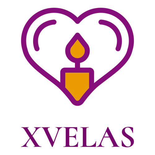 Logo para velas de una empresa llamada XVelas.