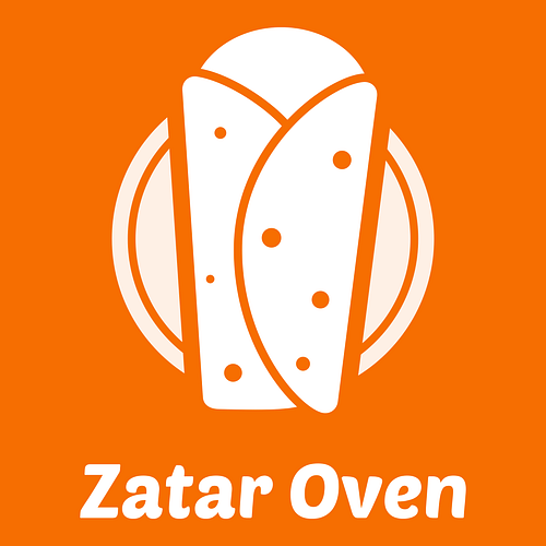 Arabic logo for a business called Zatar Oven.