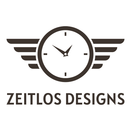 Ein Logo für ein Juweliergeschäft namens Zeitlos Designs.