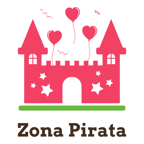 Logo para un negocio de decoraciones para fiestas llamado "Zona Pirata".